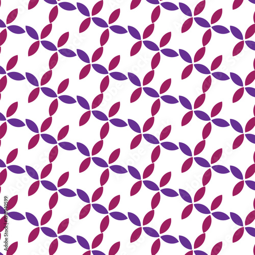Abstract purple and burgundy floral seamless pattern