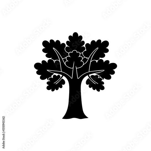 creative details Elevation Tree icon vector illustration
