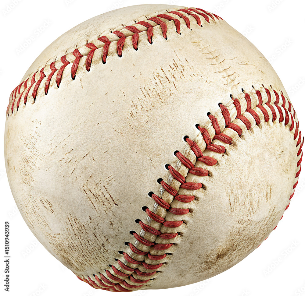 custom made wallpaper toronto digitalA close up shot of a slightly dirty baseball with red stitching against a black background in studio light
