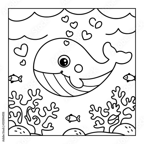 ocean animal cartoon coloring pages