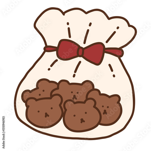 Cookie Bag Cute Hand Drawn Illustration