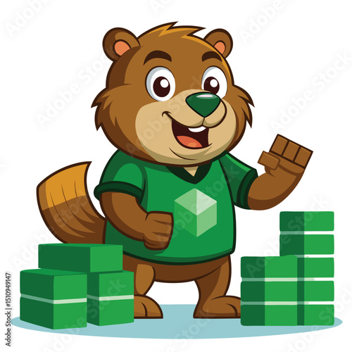 Beaver mascot promoting financial literacy and building a strong financial foundation for children through fun activities and educational resources
