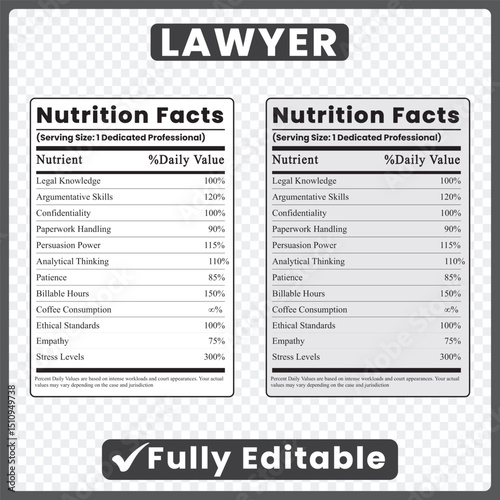 lawyer nutrition facts
 lawyer nutrition label 
layer nutrition
a nutrition label
lawyer nutrition information