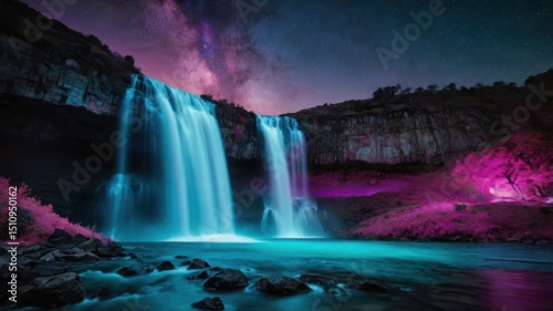 Wallpaper Mural Winter nights transform Niagara Falls into a beautiful, flowing cascade of natural wonder on the American and Canadian landscape Torontodigital.ca