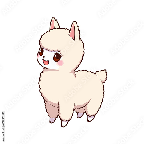 Cute Baby Alpaca Clipart 07