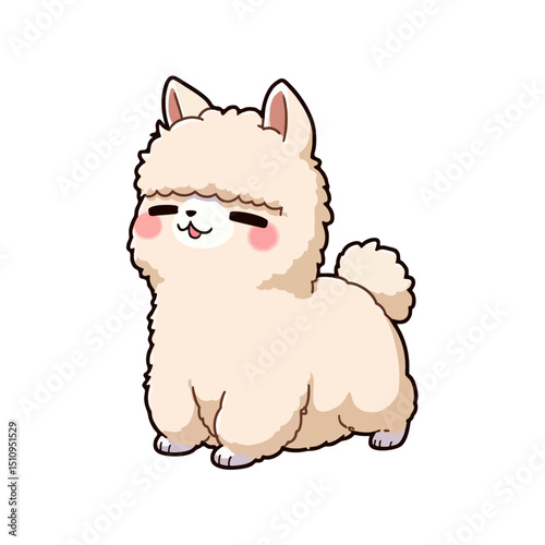 Cute Baby Alpaca Clipart 09