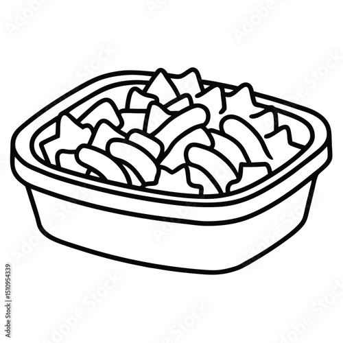 vector illustration of a bowl of fresh spinach