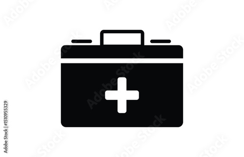 First aid kit icon set. medical kit icon, Medical box with cross. Medical emergency equipment. Healthcare concept for apps and websites