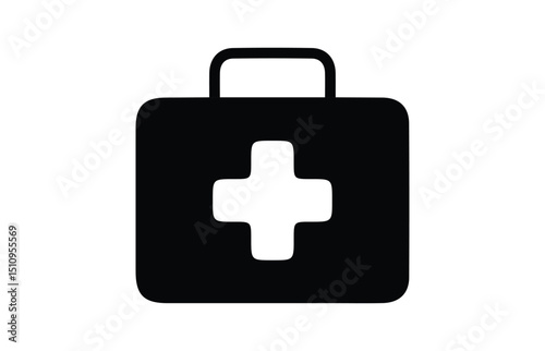 First aid kit icon set. medical kit icon, Medical box with cross. Medical emergency equipment. Healthcare concept for apps and websites