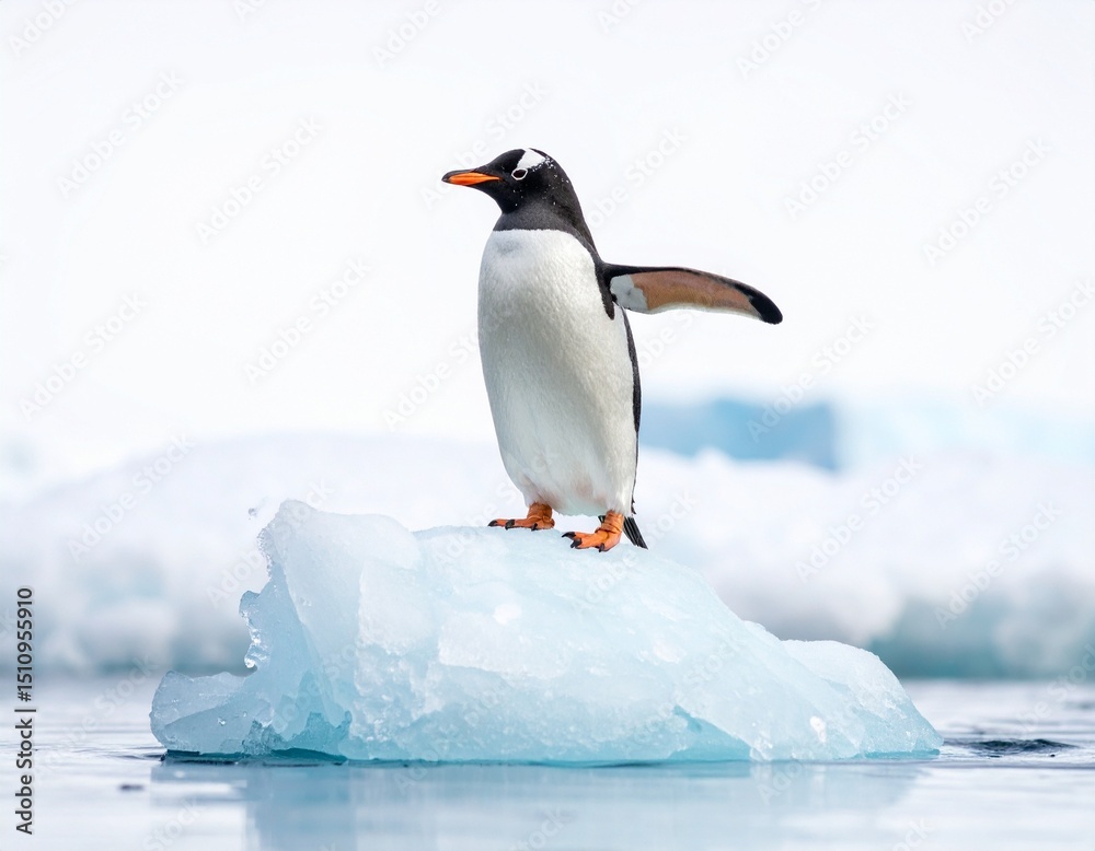 Fototapeta premium penguin in antarctica