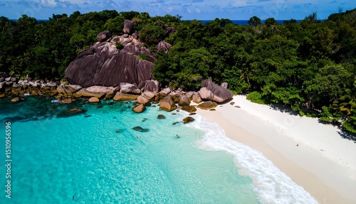 Flat lay of beauty products on marble background