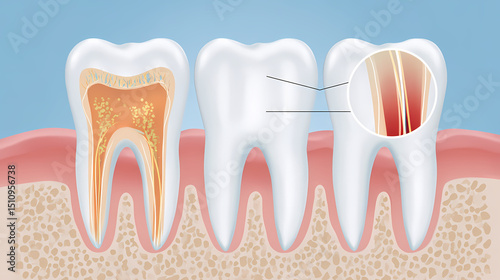 Tooth Sensitivity Illustration Dental Pain Concept Sensitive Teeth Graphic Uncomfortable Feeling Oral Health Awareness Teeth Anatomy Diagram Medical Condition Explanation
