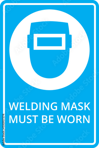 welding mask sign isloated on a white background