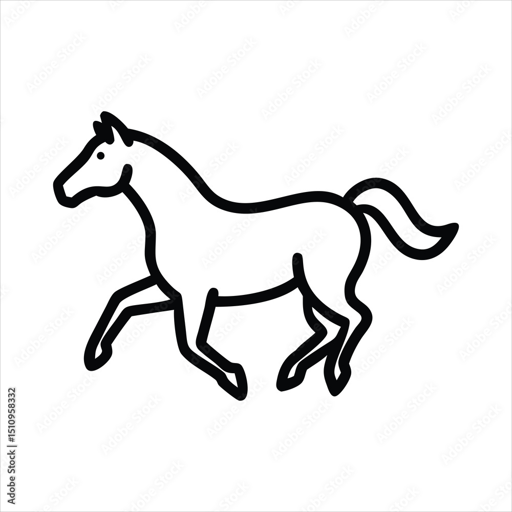 Obraz premium Horse galloping vector
