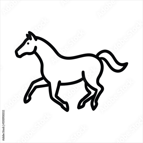 Horse galloping vector