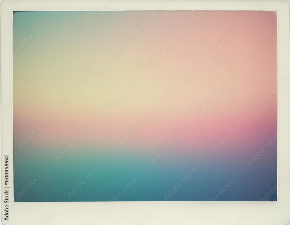 Obraz premium Pastel Gradient Background in Polaroid Frame