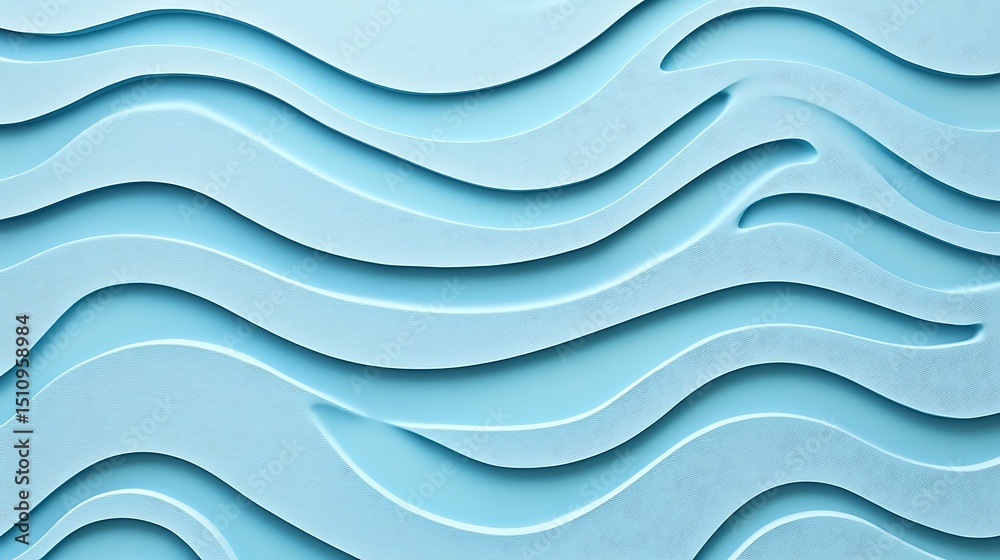Fototapeta premium Light blue wavy pattern