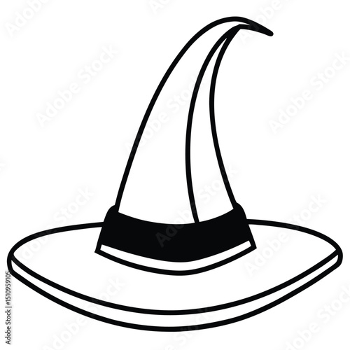 black hat isolated on white