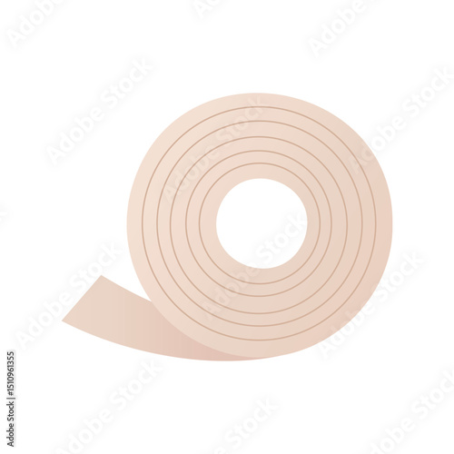 Elastic bandage roll medic supply isolated on white background.
