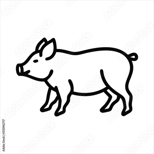 Pig trotting vector