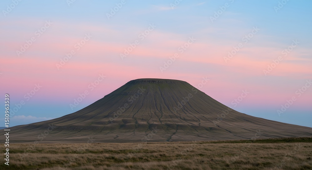 Obraz premium Rounded Hill during Sunset