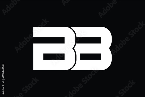 Letter B or BB logo vector illustration sign symbol for any company.