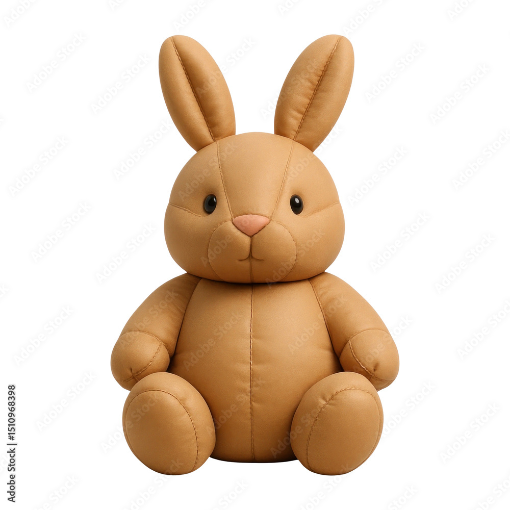 Obraz premium PNG Cute plush bunny toy illustration.