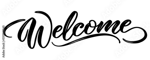 Welcome Sign: Elegant Cursive Handwritten Typography