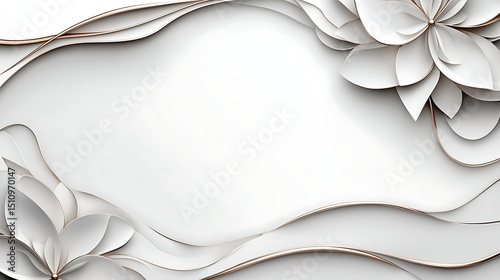 Wallpaper Mural Elegant white floral design (14) Torontodigital.ca