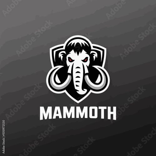 Aggressive Mammoth Mascot Logo