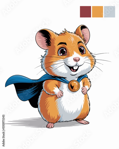 Superhero Hamster Character