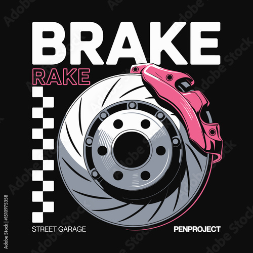 Brake and Rake Graphic Design