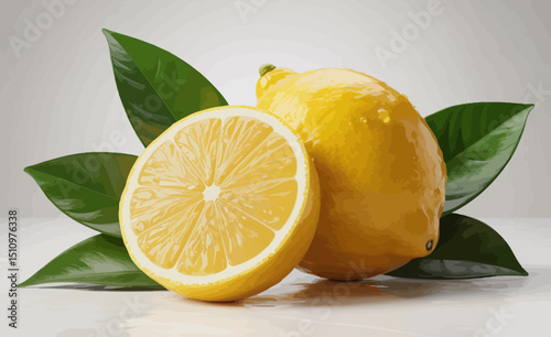 Photorealistic Lemon Close-Up