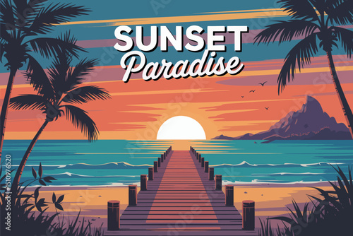 Sunset Pier Paradise