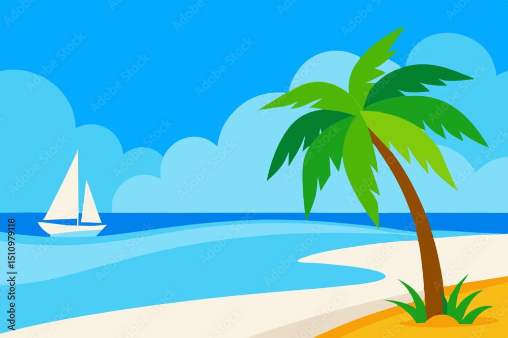 Obraz premium palm trees on the beach