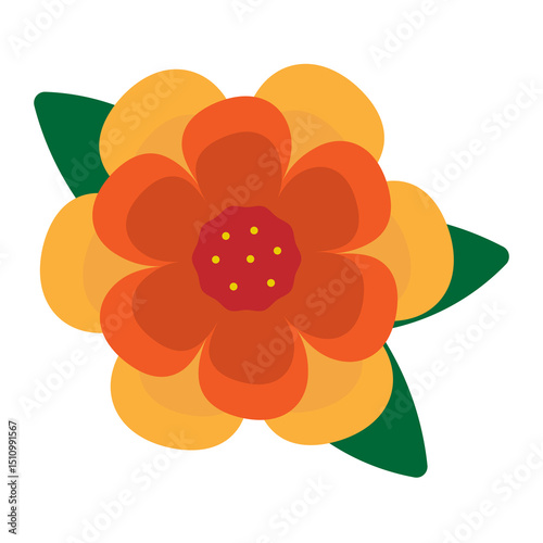 Cute 3d orange Flower