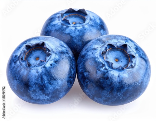 Blueberries, blueberry composition, studio photos of blueberries on a white background