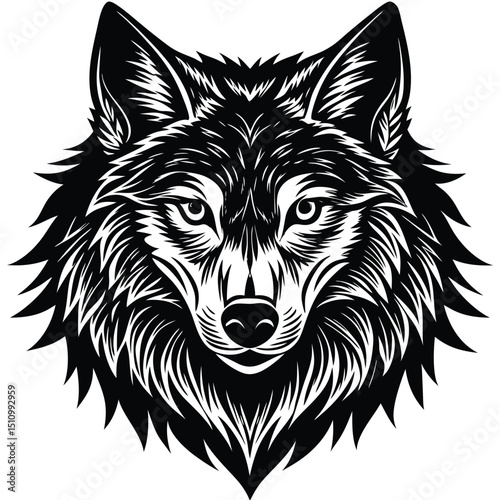 wolf head vector illustration