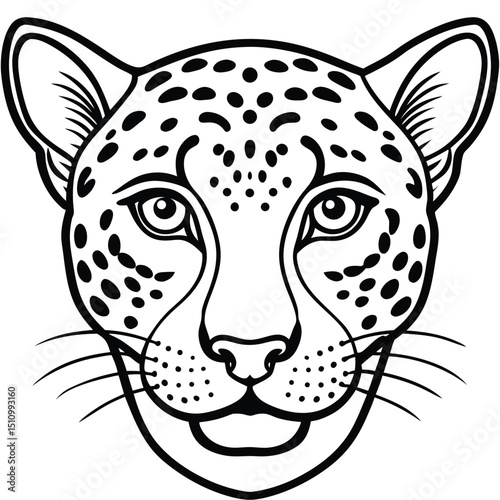 vector illustration of a leopard