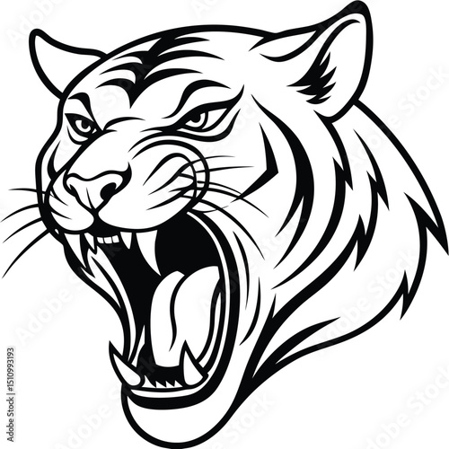 vector illustration of a tiger
