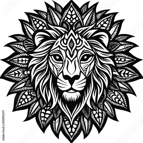 lion head vector