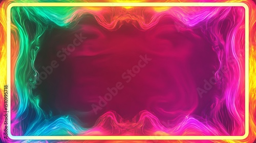 Abstract Neon Border