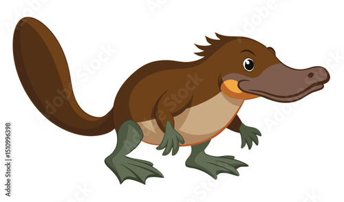 Cartoon platypus illustration for children s book