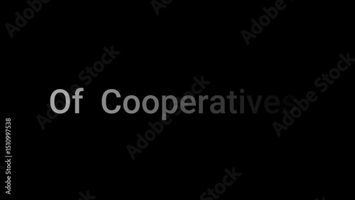 International Day of Cooperatives 4K animated typography video – motion text effect for awareness, events & promotions