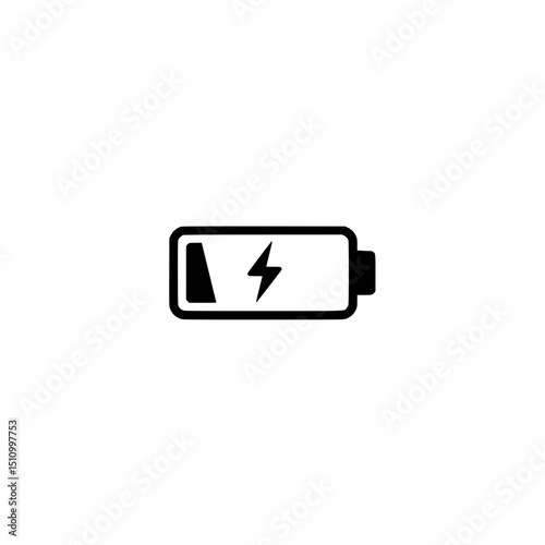 Battery charging icon energy power cell phone battery charge indicator electric current symbol sign design