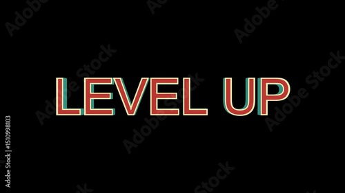 Level Up 4K animated typography video – motion text effect for branding, promotions, gaming, marketing & social media