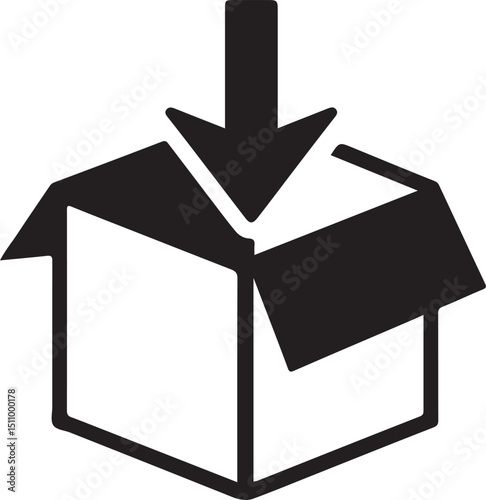 delivery box content icon sign vector