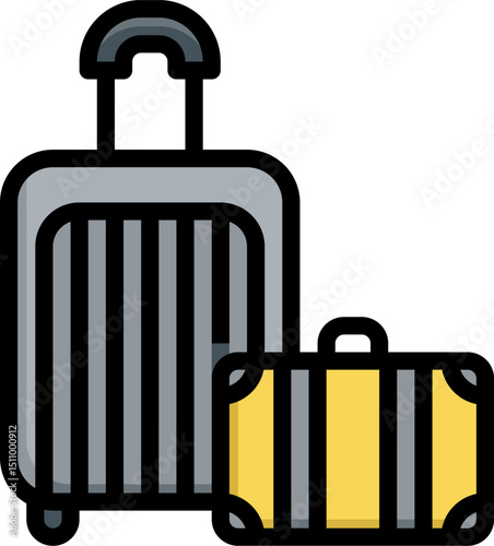 Suitcases sit ready for travel in a minimalist style, evoking a sense of adventure and anticipation for upcoming journeys.