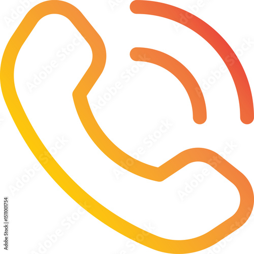 Phone receiver emitting sound waves, symbolizing communication and connection in a modern, minimalist style, representing accessibility and technology.