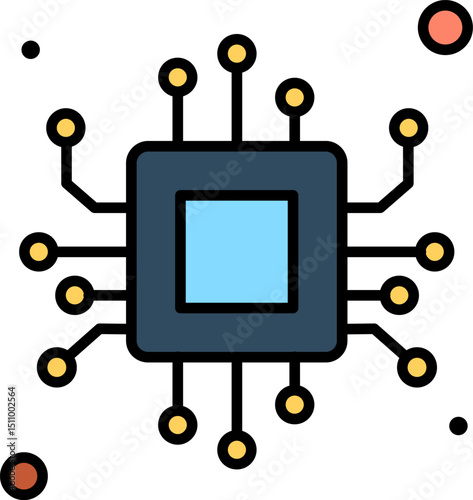 Microchip processing data with circuits on motherboard representing technological advancement and digital innovation in modern technology.